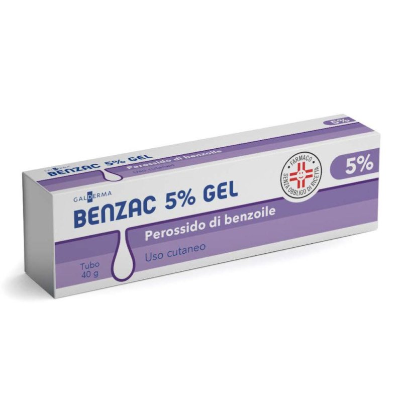Benzac 5% gel 40 g per acne e brufoli con perossido di benzoile Benzac 5% gel 40 g per acne e brufoli con perossido di benzoile