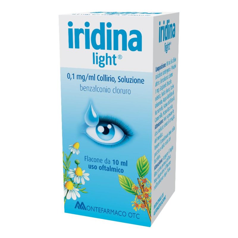 Iridina Light Collirio 10 ml Gocce Oculari Lubrificanti e Rinfrescanti per Occhi Stanchi e Arrossati Iridina Light Collirio 10 ml Gocce Oculari Lubrificanti e Rinfrescanti per Occhi Stanchi e Arrossati