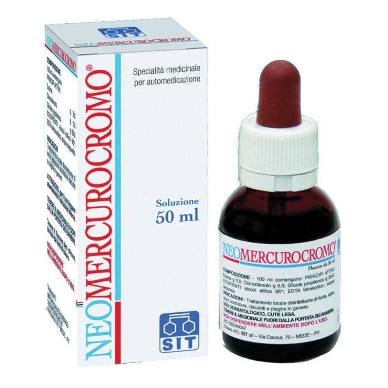 Neomercurocromo Soluzione Cutanea 1 Flacone 50 Ml Neomercurocromo Soluzione Cutanea 1 Flacone 50 Ml