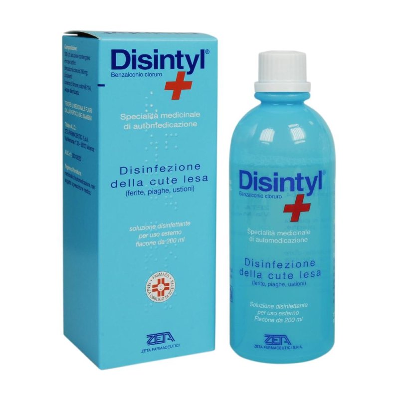 Disintyl Soluzione Disinfettante 0,2% a Base di Benzalconio 200 ml Disintyl Soluzione Disinfettante 0,2% a Base di Benzalconio 200 ml
