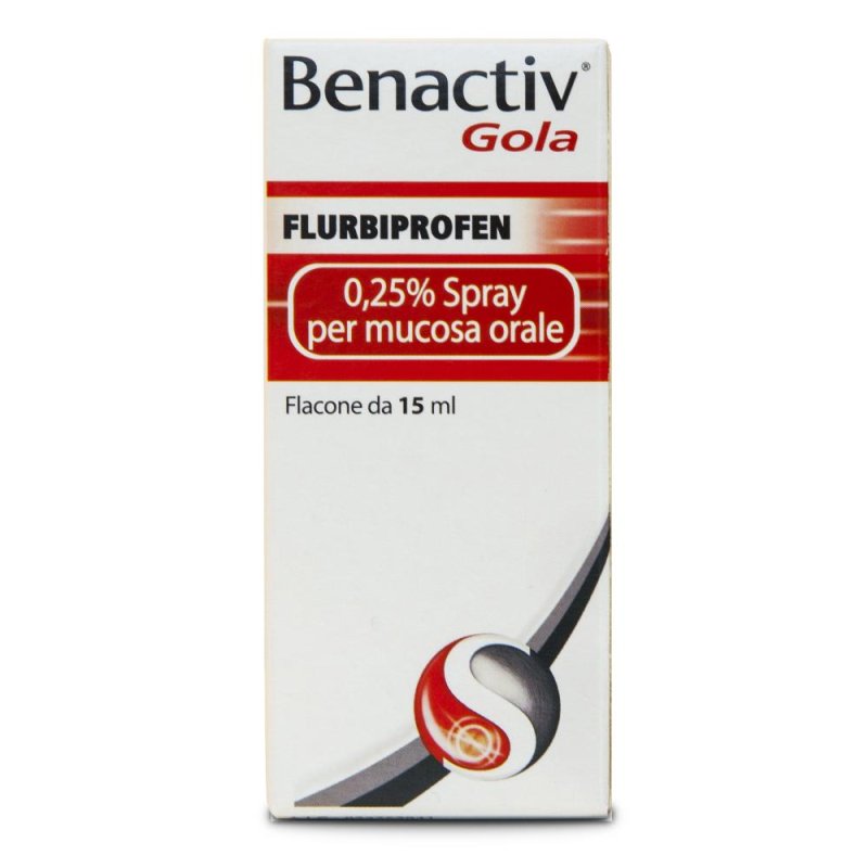 Benactiv Gola Spray per mucosa orale 15ml 0,25% Benactiv Gola Spray per mucosa orale 15ml 0,25%