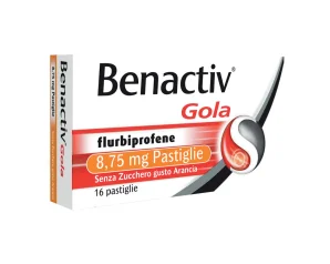 Benactiv Gola 8,75 Mg Pastiglie Senza Zucchero Gusto Arancia 16 Pastiglie