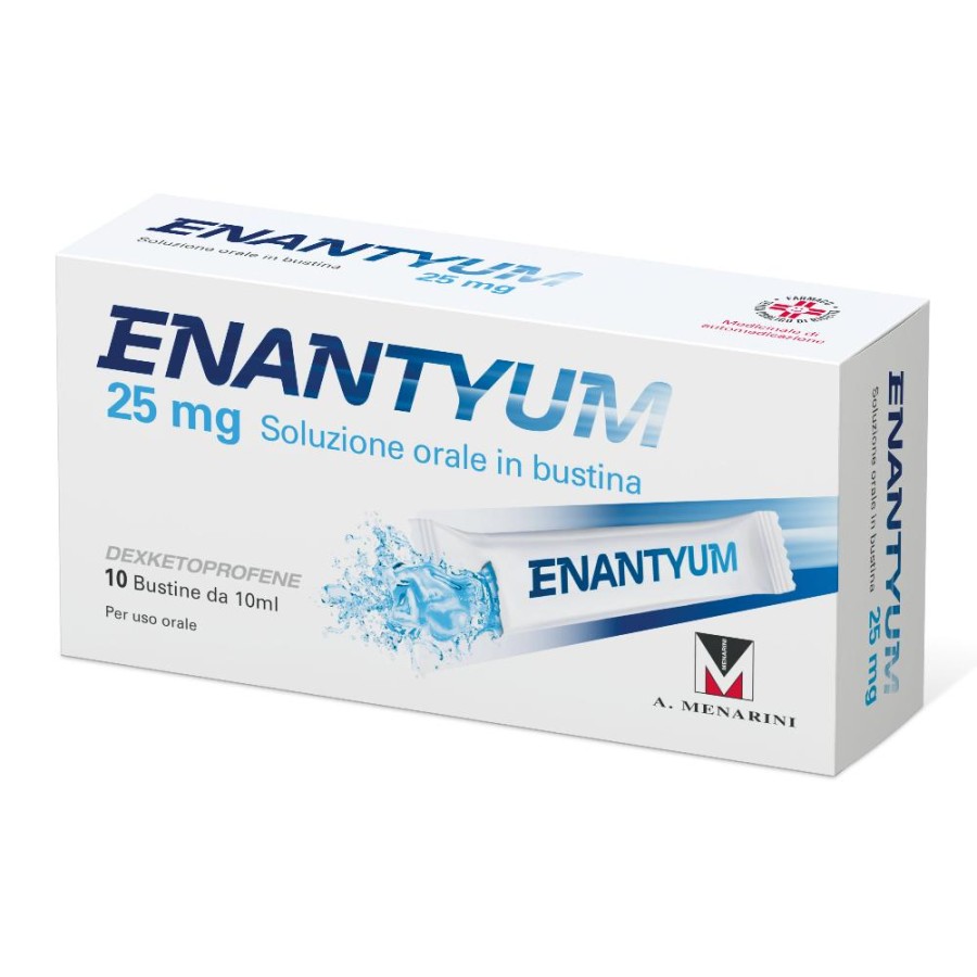Enantyum 25mg Soluzione Orale Menarini 10 Bustine Da 10ml