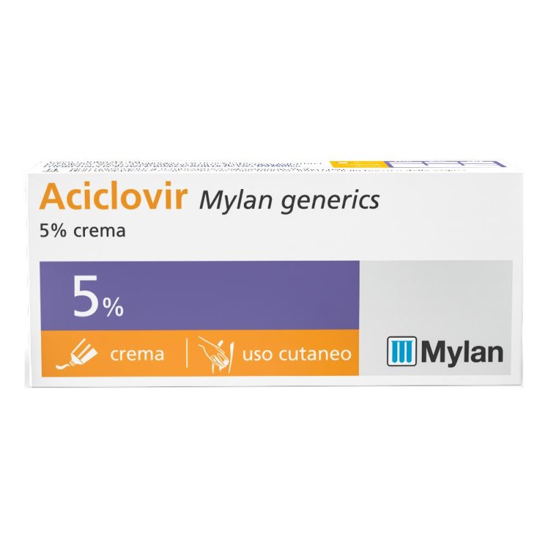 Aciclovir My Crema 5% - Trattamento Herpes Genitali e Labial 3g Aciclovir My Crema 5% - Trattamento Herpes Genitali e Labial 3g