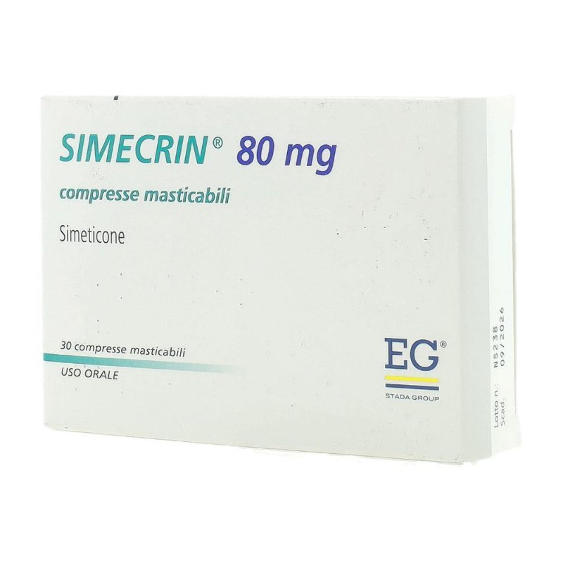 Simecrin 80 Mg Compresse Masticabili 30 Compresse Simecrin 80 Mg Compresse Masticabili 30 Compresse