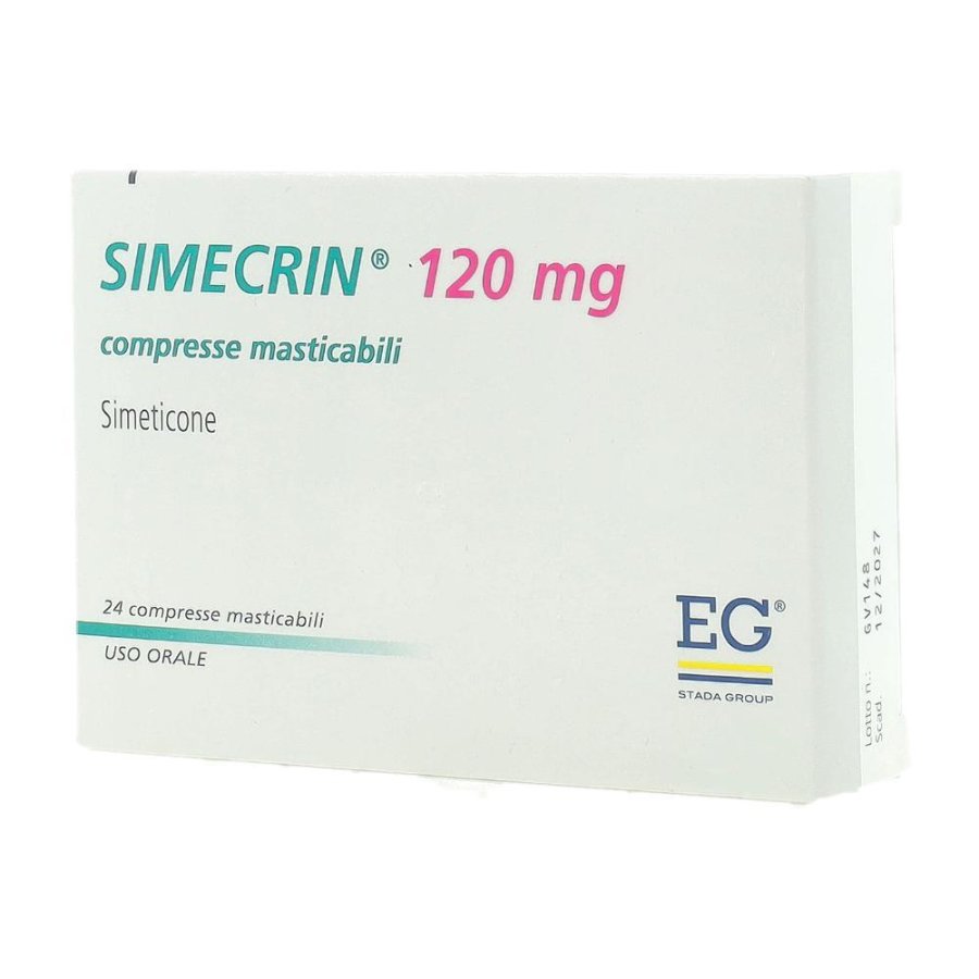 Simecrin 120 Mg Compresse Masticabili 24 Compresse Simecrin 120 Mg Compresse Masticabili 24 Compresse