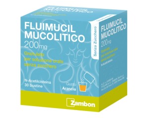 Fluimucil Mucol 200 Mg Granulato Per Soluzione Orale Senza Zucchero 30 Bustine