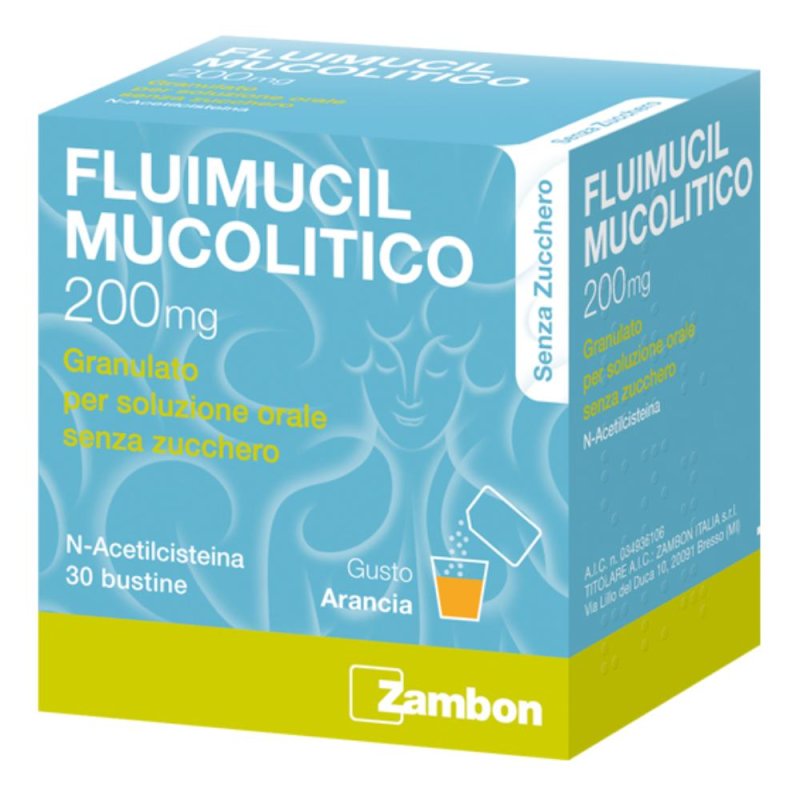Fluimucil Mucol 200 Mg Granulato Per Soluzione Orale Senza Zucchero 30 Bustine Fluimucil Mucol 200 Mg Granulato Per Soluzione Orale Senza Zucchero 30 Bustine