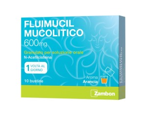 Fluimucil Mucol 600 Mg Granulato Per Soluzione Orale Senza Zucchero, 10 Bustine