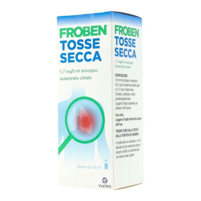 Froben Tosse Secca 1,7 Mg/5 Ml Sciroppo Flacone 125 Ml Con Misurino Froben Tosse Secca 1,7 Mg/5 Ml Sciroppo Flacone 125 Ml Con Misurino