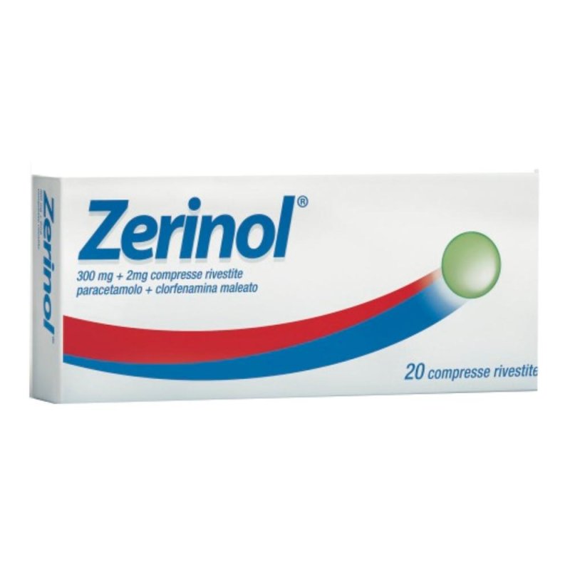 Zerinol 300 mg + 2 mg Compresse Rivestite 20 Compresse: sollievo efficace da raffreddore e influenza Zerinol 300 mg + 2 mg Compresse Rivestite 20 Compresse: sollievo efficace da raffreddore e influenza