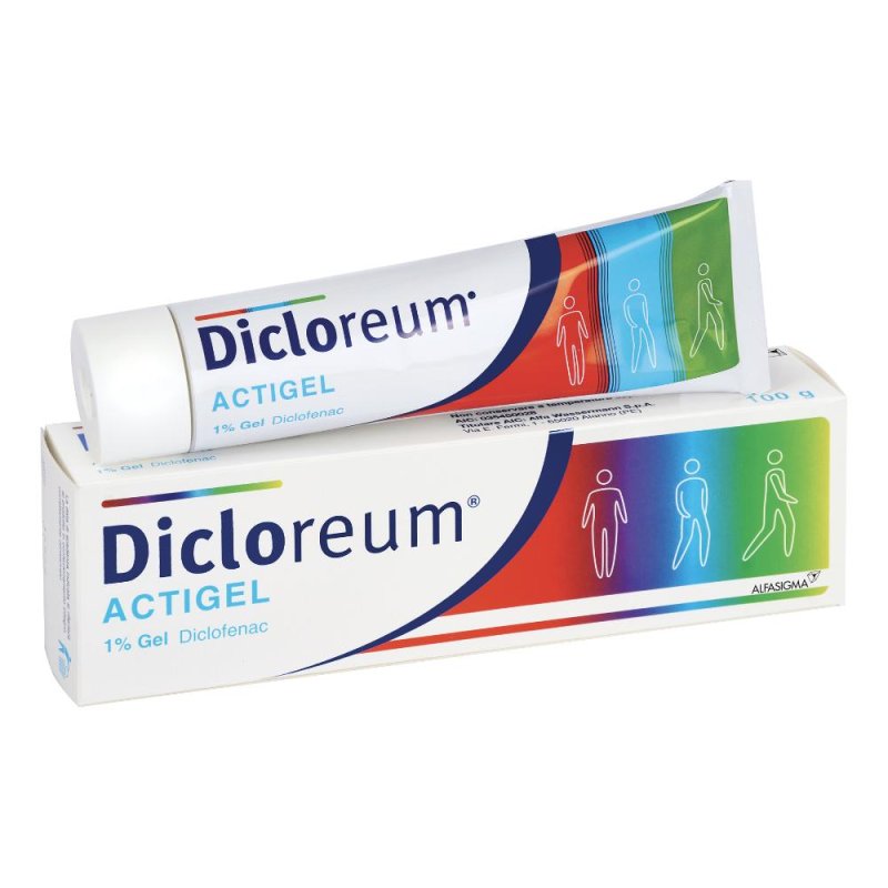 Dicloreum Actigel 1% Diclofenac Gel Dolori Articolari 100 g Dicloreum Actigel 1% Diclofenac Gel Dolori Articolari 100 g