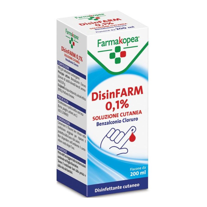 Disinfarm 0,1% Soluzione Cutanea Flacone 200 Ml Disinfarm 0,1% Soluzione Cutanea Flacone 200 Ml