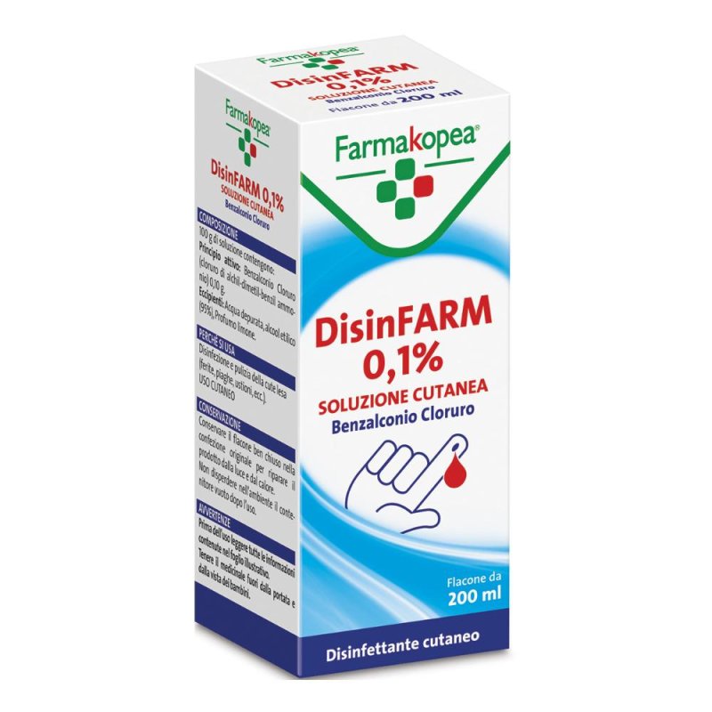 Disinfarm 0,1% Soluzione Cutanea Flacone 200 Ml Disinfarm 0,1% Soluzione Cutanea Flacone 200 Ml