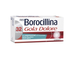 Neoborocillina Gola Dolore 32 Pastiglie 8,75mg Menta Senza Zucchero