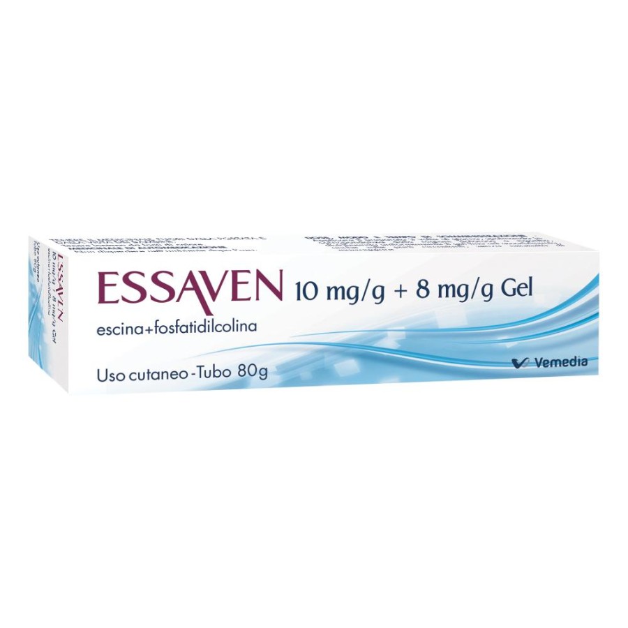 Essaven Gel 10 mg/g + 8 mg/g Escina Fosfatidilcolina Insufficienza Venosa e Fragilità Capillare Tubo 80 g