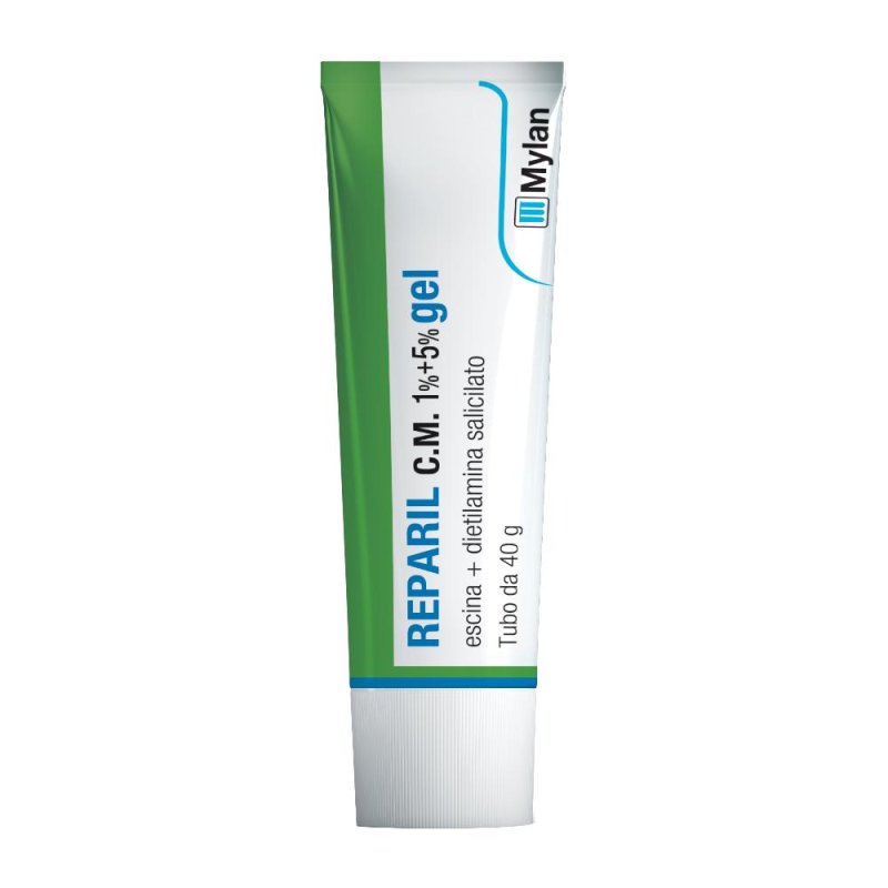 Reparil C.M. 1% + 5% gel con escina per traumatologia minore 40 g Reparil C.M. 1% + 5% gel con escina per traumatologia minore 40 g