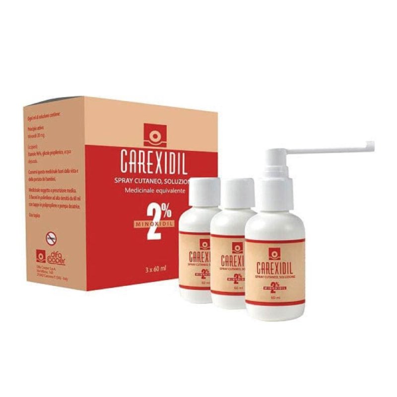 Carexidil 3 flaconi soluzione cutanea 60 ml 2% Carexidil 3 flaconi soluzione cutanea 60 ml 2%