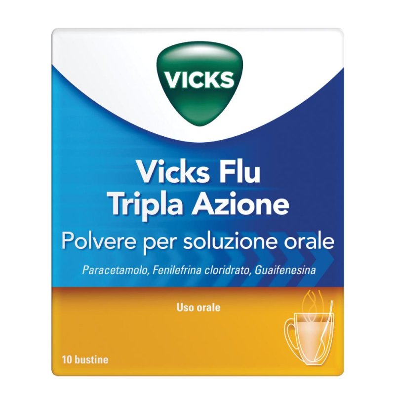 Vicks Flu Tripla A Polvere Per Soluzione Orale 10 Bustine