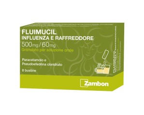 Fluimucil Influenza Raffr 500 Mg + 60 Mg Granulato Per Soluzione Orale 8 Bustine