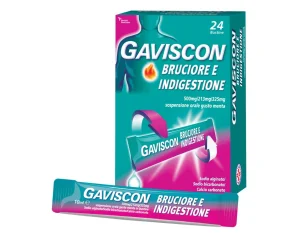 Gaviscon bruciore e indigestione per acidità di stomaco 24 bustine menta - Reckitt Benckiser Spa