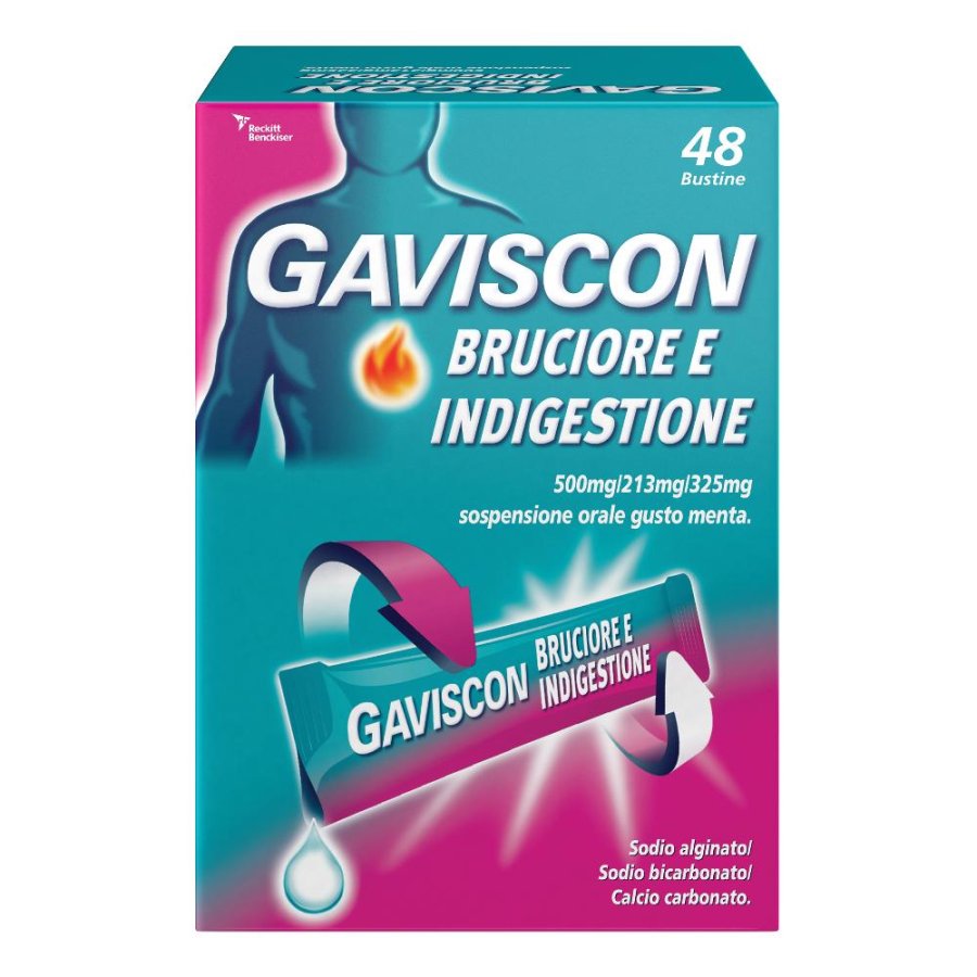 Gaviscon Bruciore E Indigestione Sospensione Orale 48 Bustine Gaviscon Bruciore E Indigestione Sospensione Orale 48 Bustine