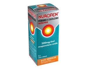 Nurofen Febbre e Dolore Sciroppo Bambini 200mg/5ml Arancia 100ml Senza Zucchero