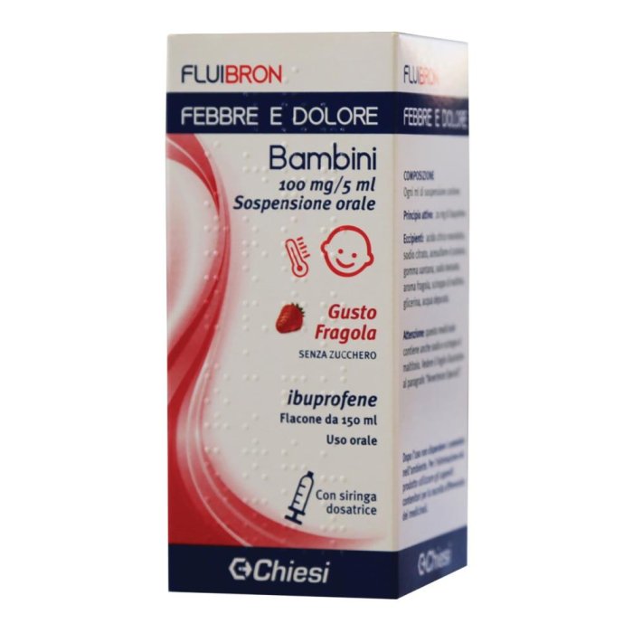 Decaflu Febbre e Dolore Bambini 100mg/5ml Ibuprofene Sciroppo Gusto Fragola Senza Zucchero 150ml Decaflu Febbre e Dolore Bambini 100mg/5ml Ibuprofene Sciroppo Gusto Fragola Senza Zucchero 150ml