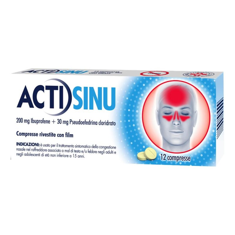 Actisinu 200 Mg/30 Mg Compresse Rivestite Con Film 12 Compresse In Blister Pvc/Pvdc/Al Actisinu 200 Mg/30 Mg Compresse Rivestite Con Film 12 Compresse In Blister Pvc/Pvdc/Al