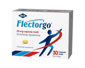 IBSA Flectorgo 25mg Diclofenac Epolamina Antidolorifico, 30 Capsule Molli