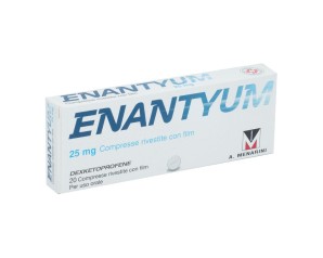 Enantyum 25Mg Dexketoprofene per Dolore Lieve e Moderato, 20 Compresse Rivestite