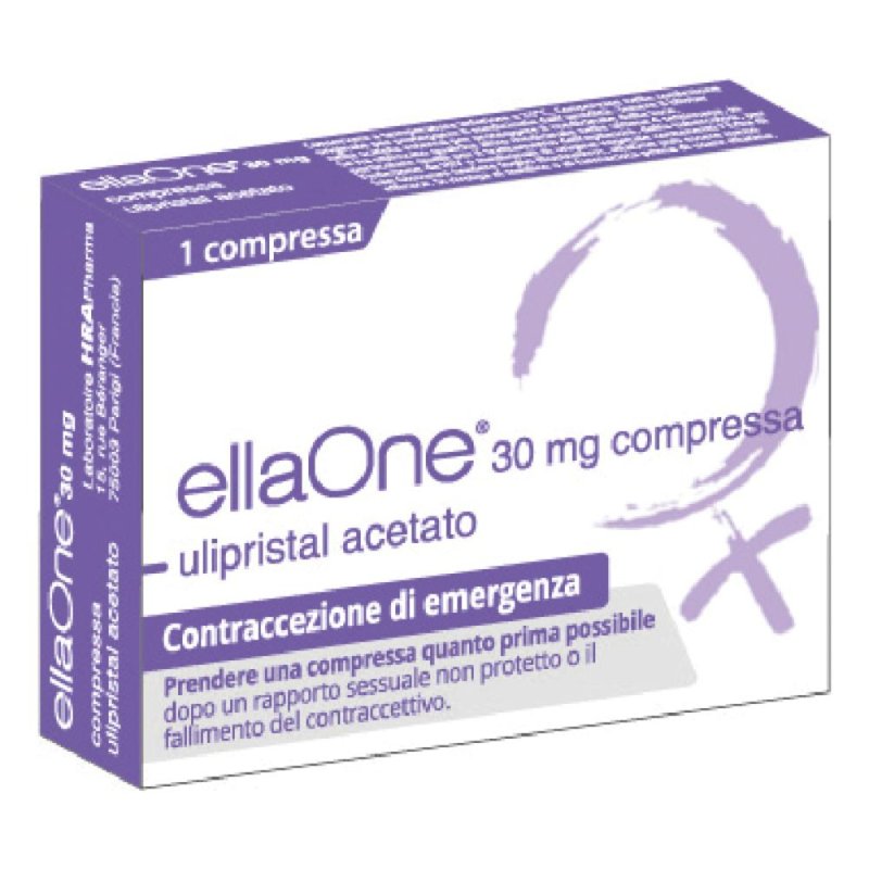 Ellaone 30mg Ulipristal Acetato Contraccezione di Emergenza, 1 Compressa Rivestita Ellaone 30mg Ulipristal Acetato Contraccezione di Emergenza, 1 Compressa Rivestita