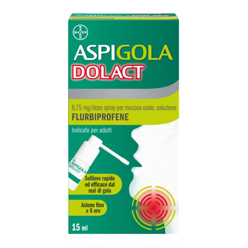 Aspi Gola Dolact Spray Mucosa Orale 15 ml 8.75mg Aspi Gola Dolact Spray Mucosa Orale 15 ml 8.75mg