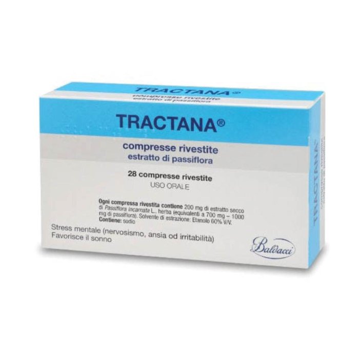 Tractana 200 mg Medicinale contro lo stress mentale 28 compresse rivestite