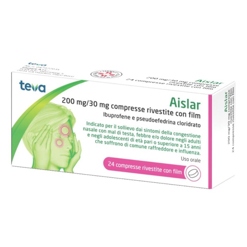 Aislar 24 Compresse Rivestite 200 Milligrammi + 30 Milligrammi Aislar 24 Compresse Rivestite 200 Milligrammi + 30 Milligrammi
