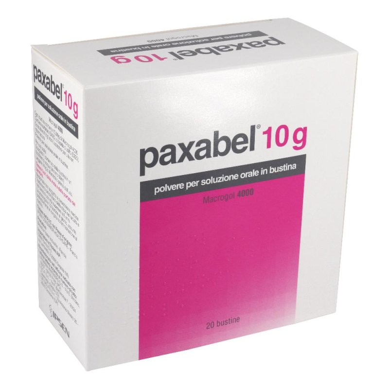 Paxabel 10g Macrogol 4000 Trattamento Stipsi Adulti e Bambini 20 Bustine