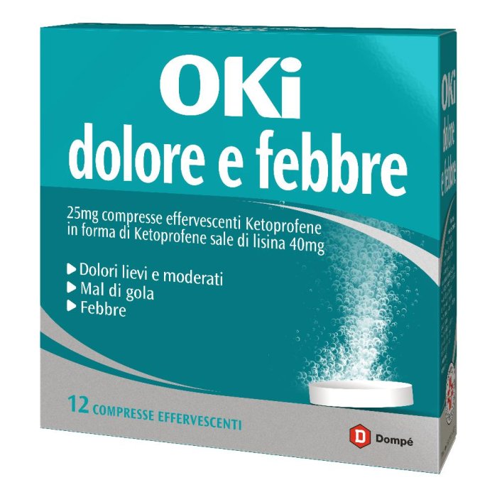 Oki Dolore e Febbre 12 compresse effervescenti Ketoprofene Oki Dolore e Febbre 12 compresse effervescenti Ketoprofene