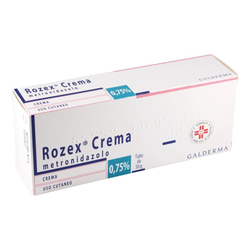 Rozex crema dermica 0,75% 50 g - crema a base di metronidazolo per rosacea Rozex crema dermica 0,75% 50 g - crema a base di metronidazolo per rosacea