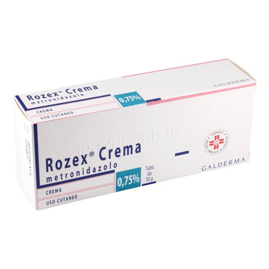 Rozex crema dermica 0,75% 50 g - crema a base di metronidazolo per rosacea Rozex crema dermica 0,75% 50 g - crema a base di metronidazolo per rosacea