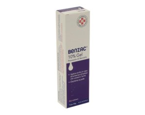 Benzac Gel 10% 40 g Trattamento Antiacne per Brufoli e Pelle Grassa e Impura