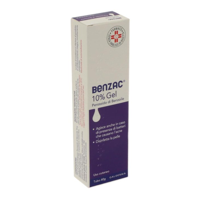 Benzac Gel 10% 40 g Trattamento Antiacne per Brufoli e Pelle Grassa e Impura Benzac Gel 10% 40 g Trattamento Antiacne per Brufoli e Pelle Grassa e Impura