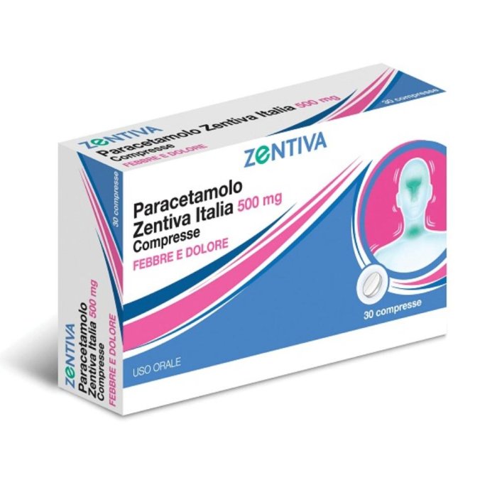 Paracetamolo 500 milligrammi 30 compresse analgesico e antipiretico per il trattamento di dolore e febbre