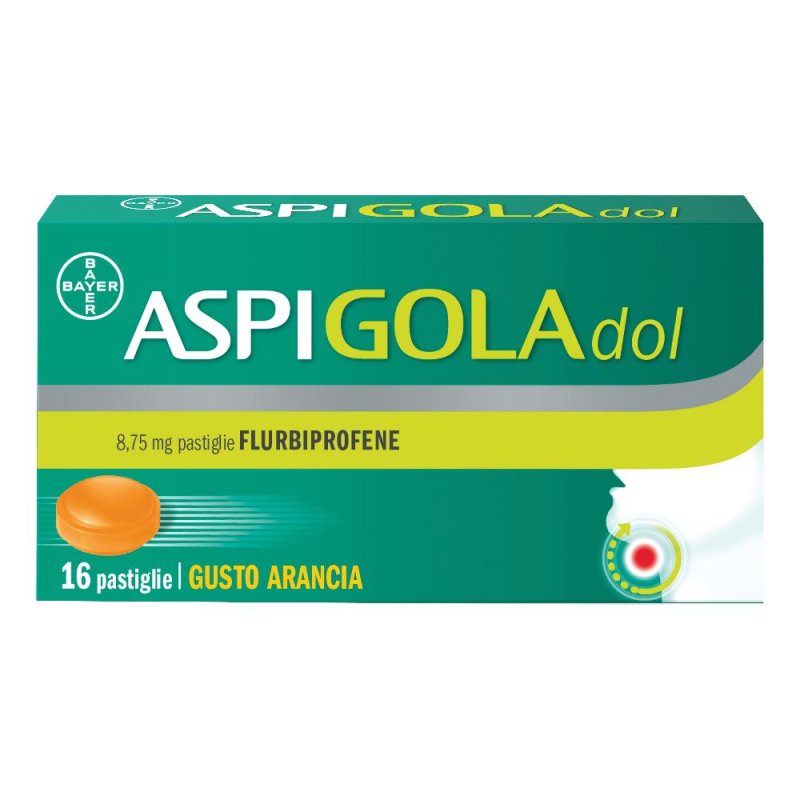 Aspi Gola Dol Caramelle Gola Antinfiammatorio per Mal di gola 16 Pastiglie Senza Zucchero Arancia Aspi Gola Dol Caramelle Gola Antinfiammatorio per Mal di gola 16 Pastiglie Senza Zucchero Arancia