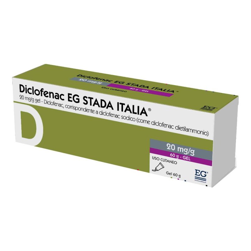 Diclofenac Gel 20 mg/g 60 g EG Antinfiammatorio Topico per Dolori Muscolari e Articolari Diclofenac Gel 20 mg/g 60 g EG Antinfiammatorio Topico per Dolori Muscolari e Articolari