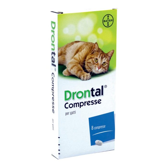 Drontal Gatto 8 compresse - vermifugo ad ampio spettro per gatti Drontal Gatto 8 compresse - vermifugo ad ampio spettro per gatti