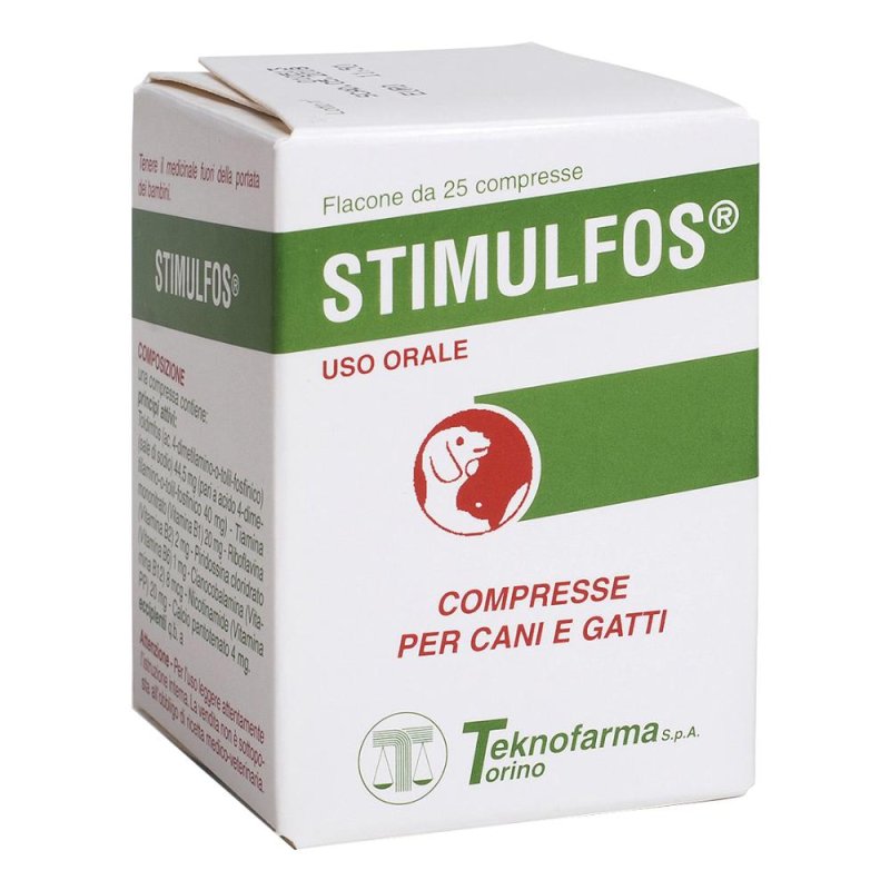 Stimulfos 25 Compresse per Cani – Integratore Tonico Ricostituente per Energia, Recupero e Benessere Generale