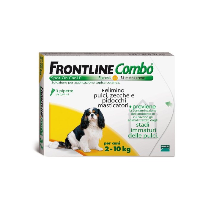 Frontline Spot On Cani 2-10 kg Antiparassitario per Pulci Zecche e Pidocchi – Confezione da 3 Pipette Frontline Spot On Cani 2-10 kg Antiparassitario per Pulci Zecche e Pidocchi – Confezione da 3 Pipette