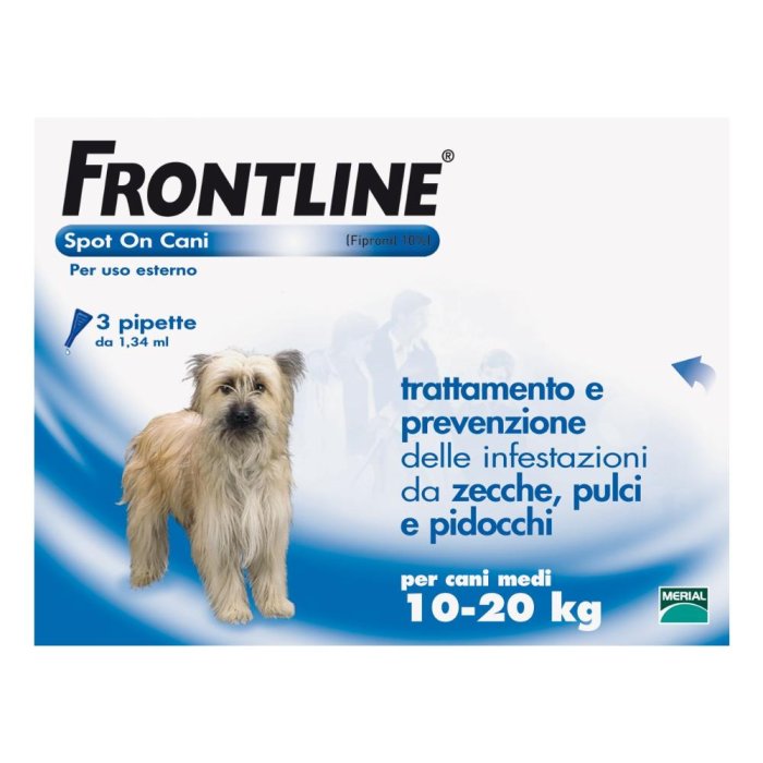 Frontline Spot per Cani 10-20 Kg Antiparassitario Pulci e Zecche Confezione 3 Pipette Frontline Spot per Cani 10-20 Kg Antiparassitario Pulci e Zecche Confezione 3 Pipette