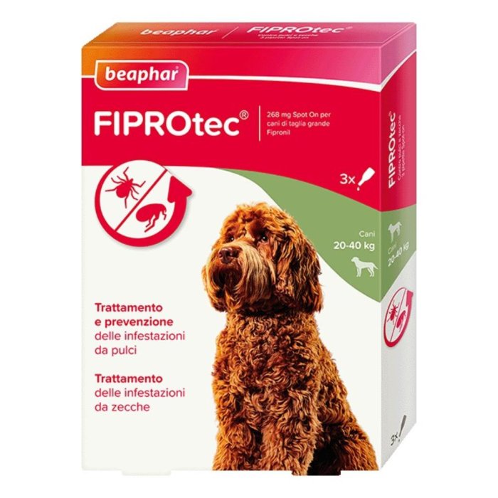 Fiprotec cane Large 3x268 mg - antiparassitario spot-on per cani di taglia grande