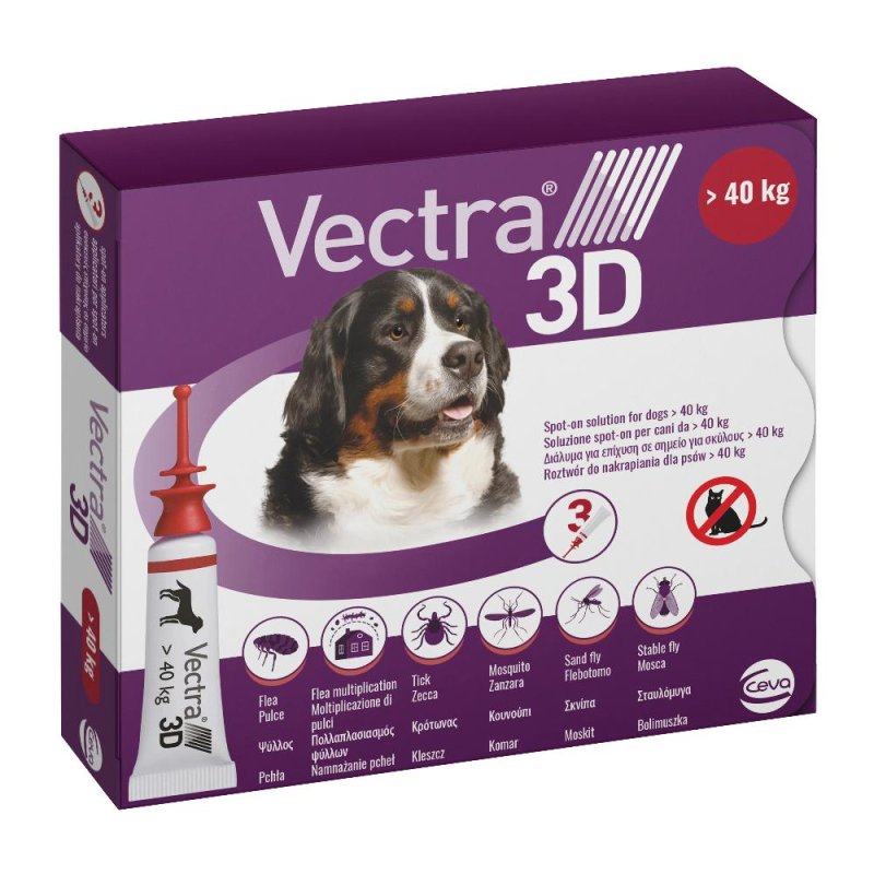 Vectra 3D Spot On per Cani Oltre 40 Kg Colore Rosso Antiparassitario Spoton Pulci Zecche Pappataci Vectra 3D Spot On per Cani Oltre 40 Kg Colore Rosso Antiparassitario Spoton Pulci Zecche Pappataci